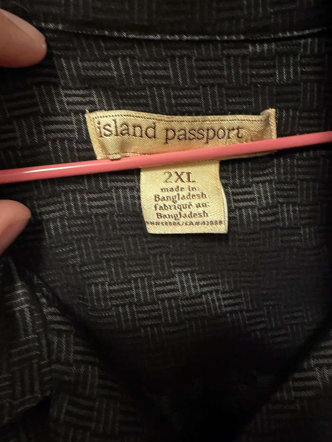 Island Passport Black Short Sleeve Button-Up Shirt 2XL - photo 4