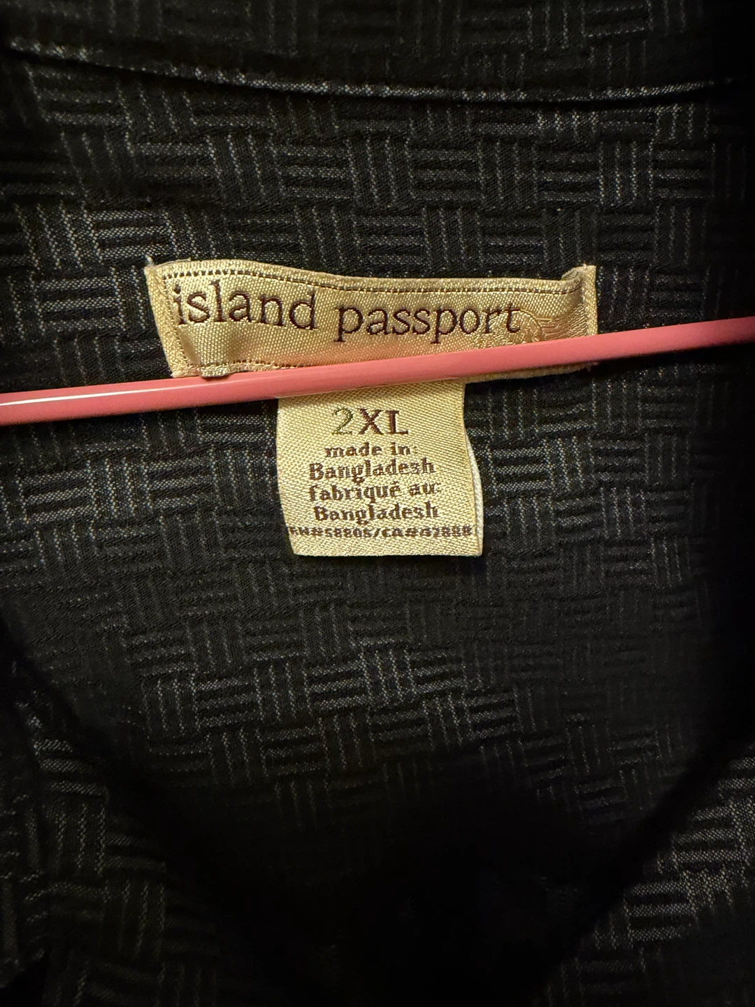 Island Passport Black Short Sleeve Button-Up Shirt 2XL - photo 5