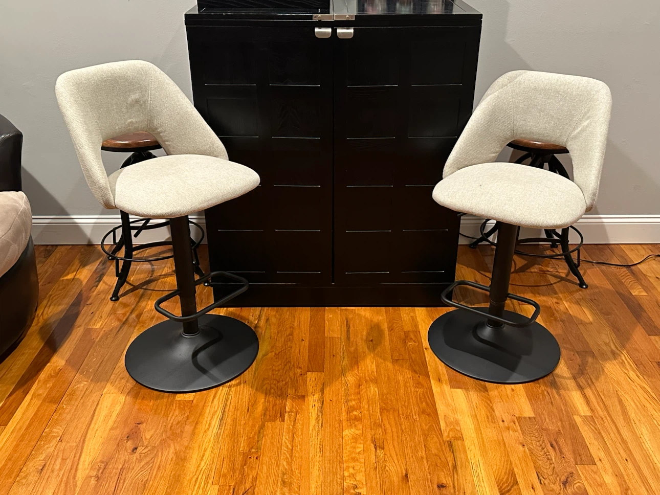Adjustable Swivel Bar Stools with Bucket Seats - photo 2