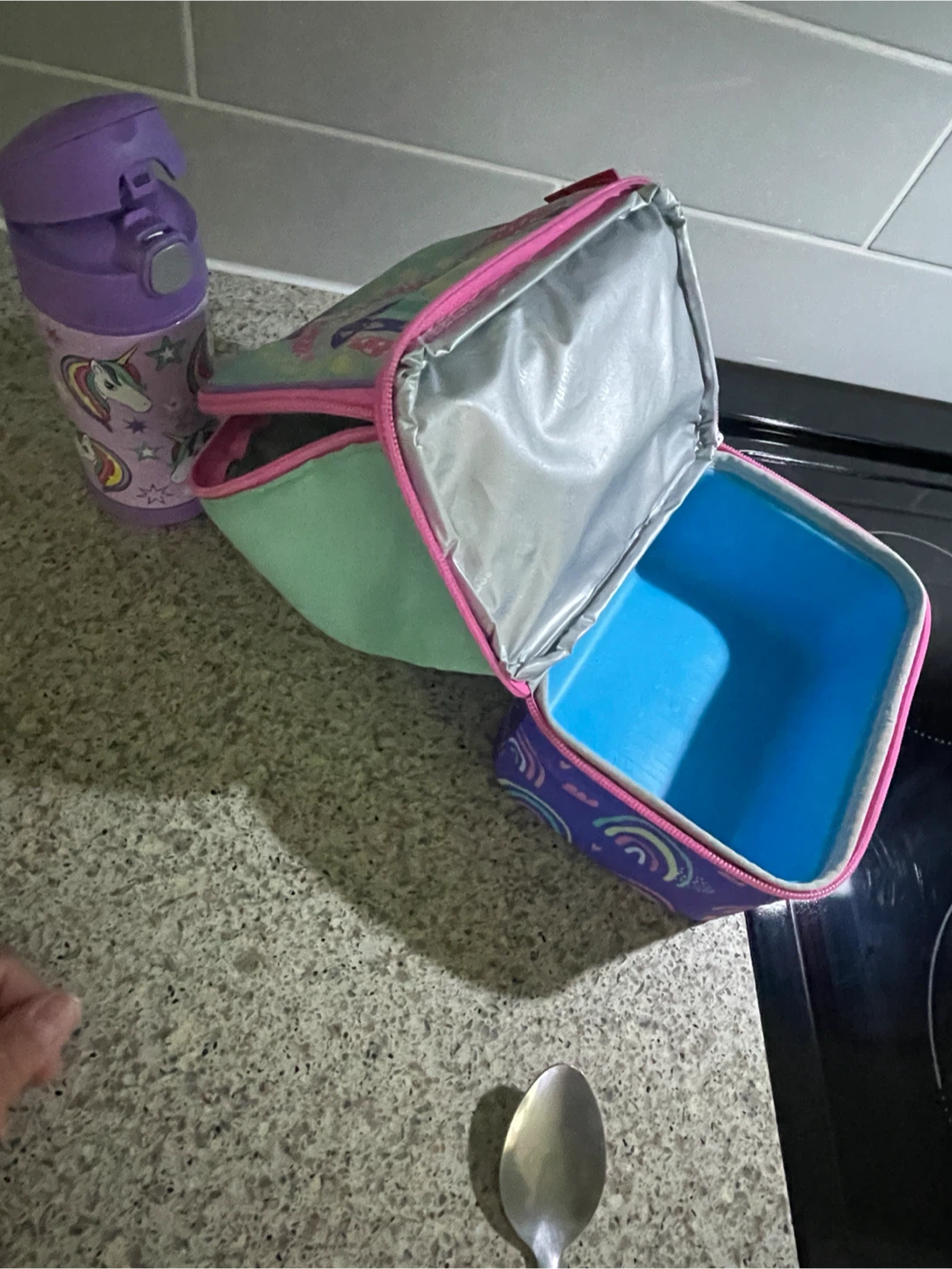 Rainbow Lunch Bag and Unicorn Water Bottle - photo 2