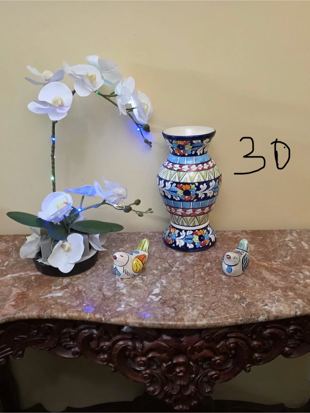 Hand painted blue pottery - photo 2
