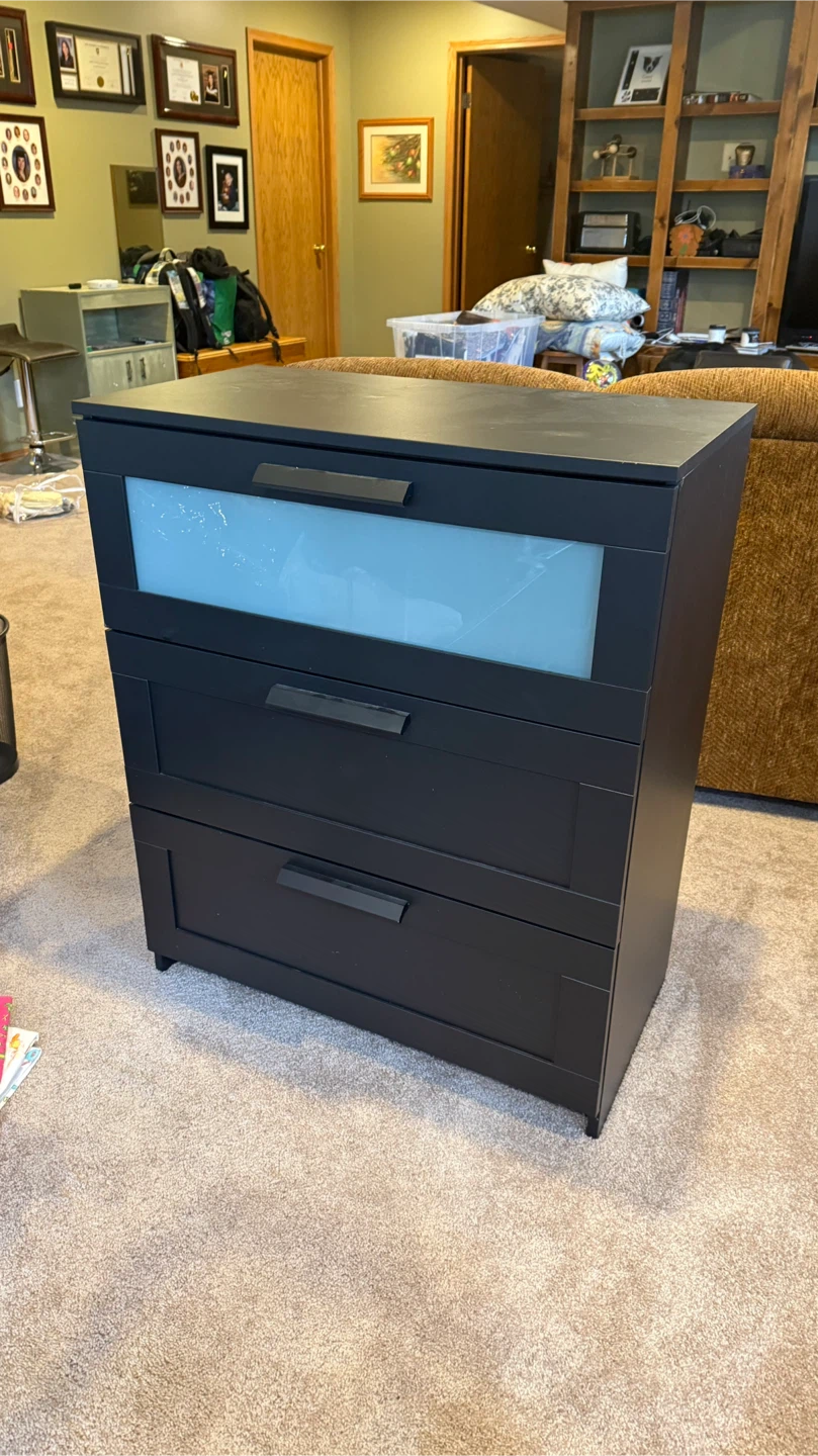 Dark blue 3-Drawer Dresser