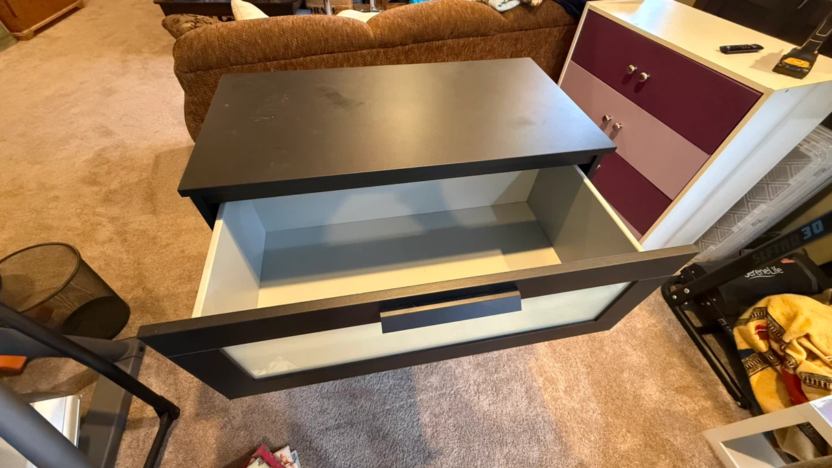 Dark blue 3-Drawer Dresser - photo 3