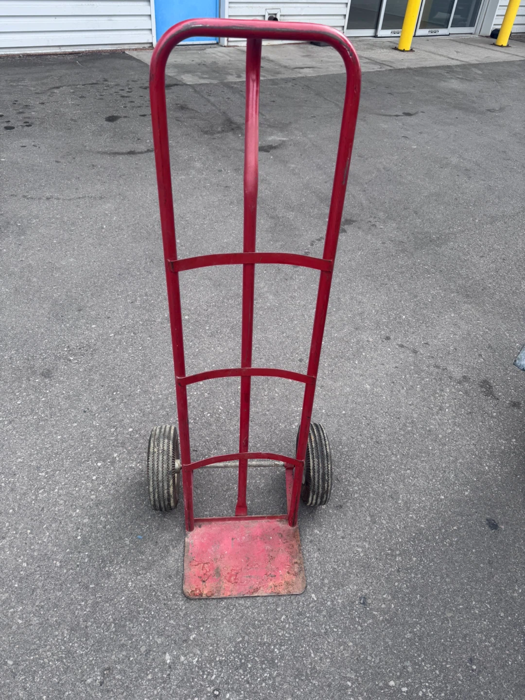 Red Metal Hand Truck