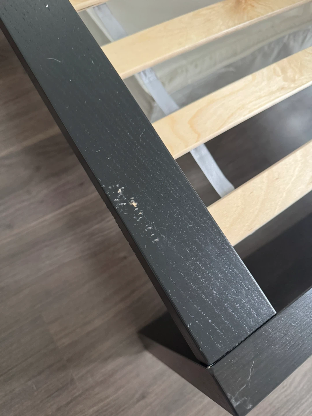 IKEA Black Single Bed Frame - photo 2