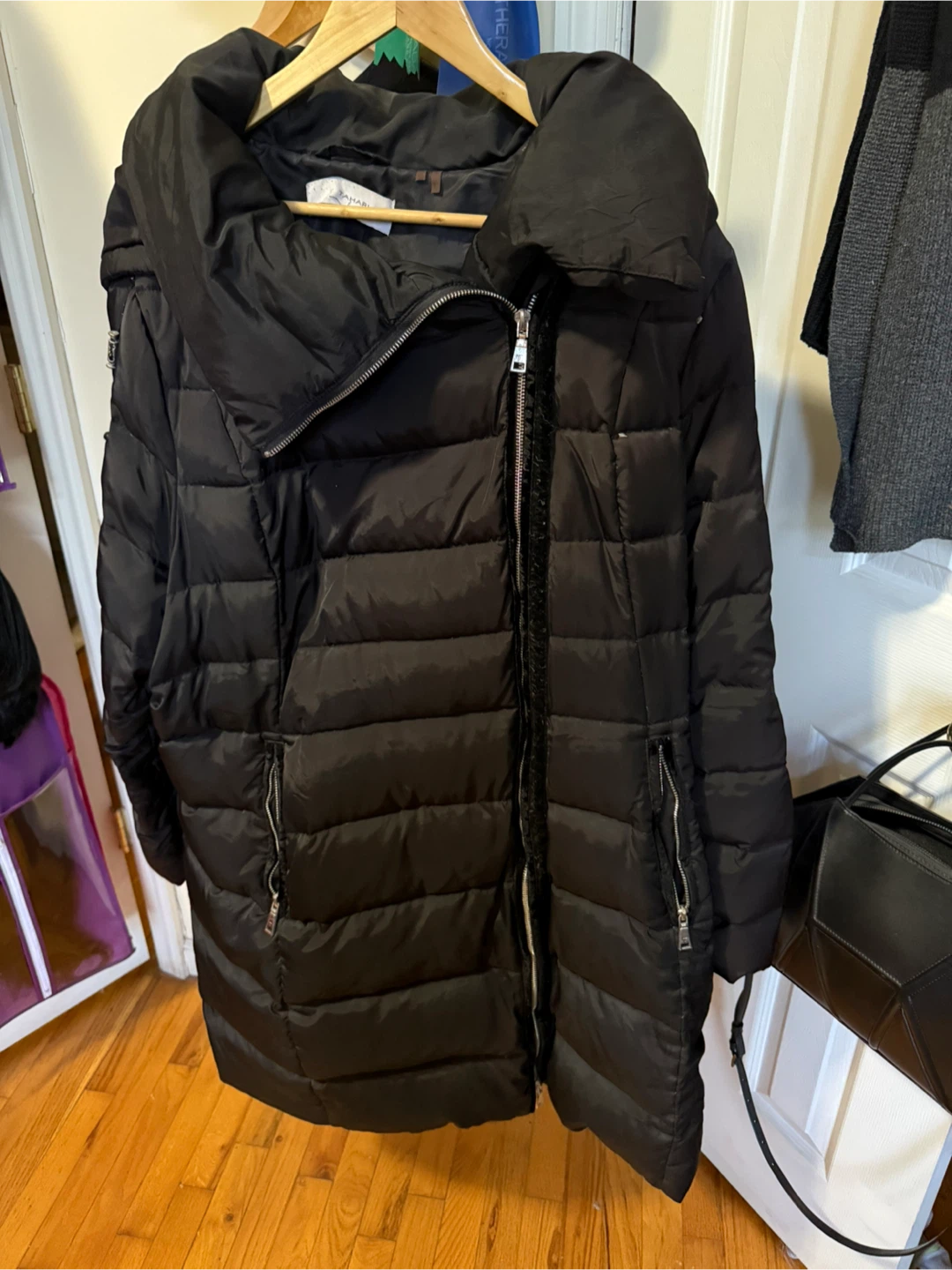 Tahari Black Puffer Coat - photo 2