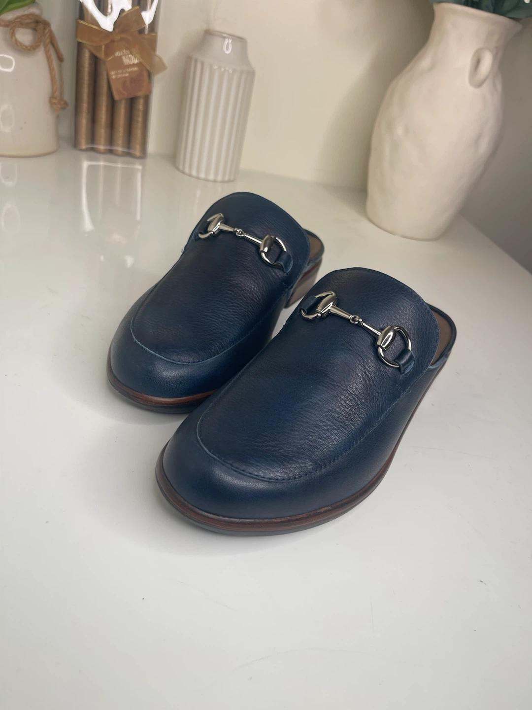 Naot Blue Leather Mules Size 38 - photo 5