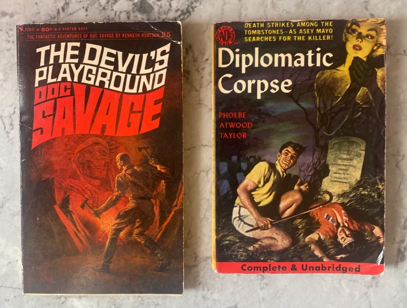 2 x Vintage Pulp Fiction Novels rare collectibles