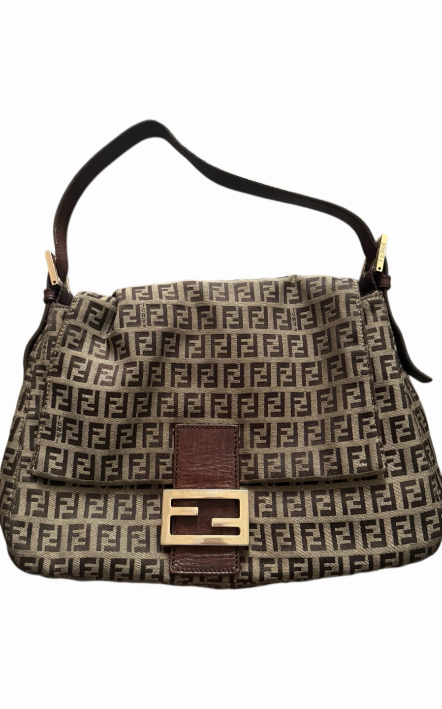 Fendi Zucca Print Mamma Baguette Handbag