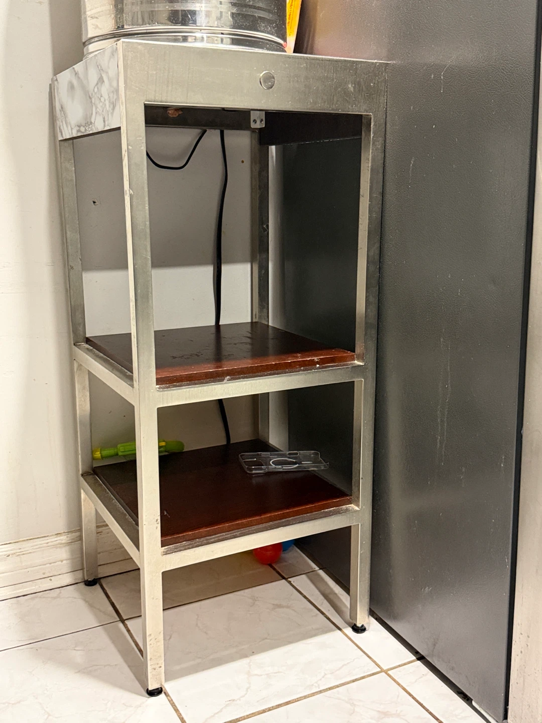 Metal and Wood Shelving Unit - photo 2