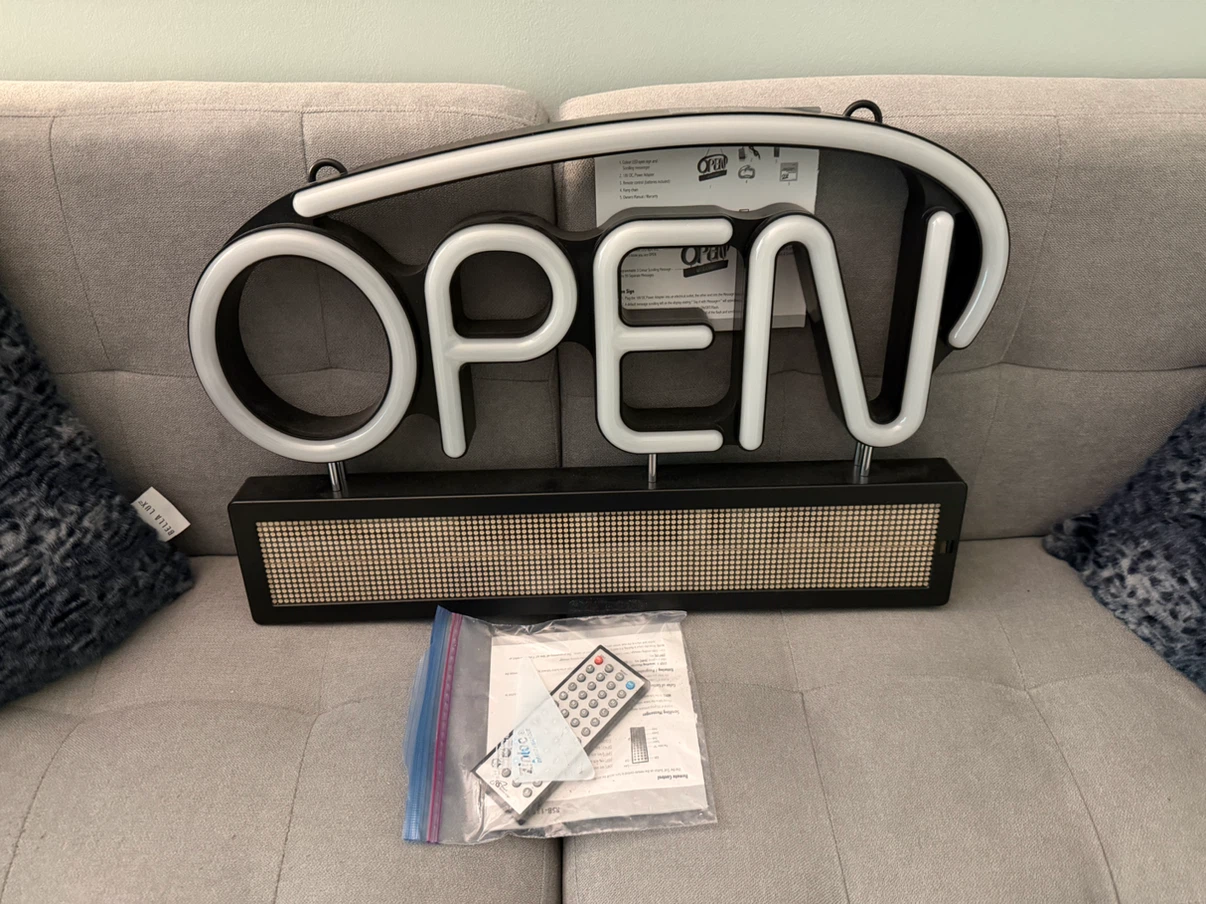 Royal Sovereign LED Open Sign with Scrolling Messenger