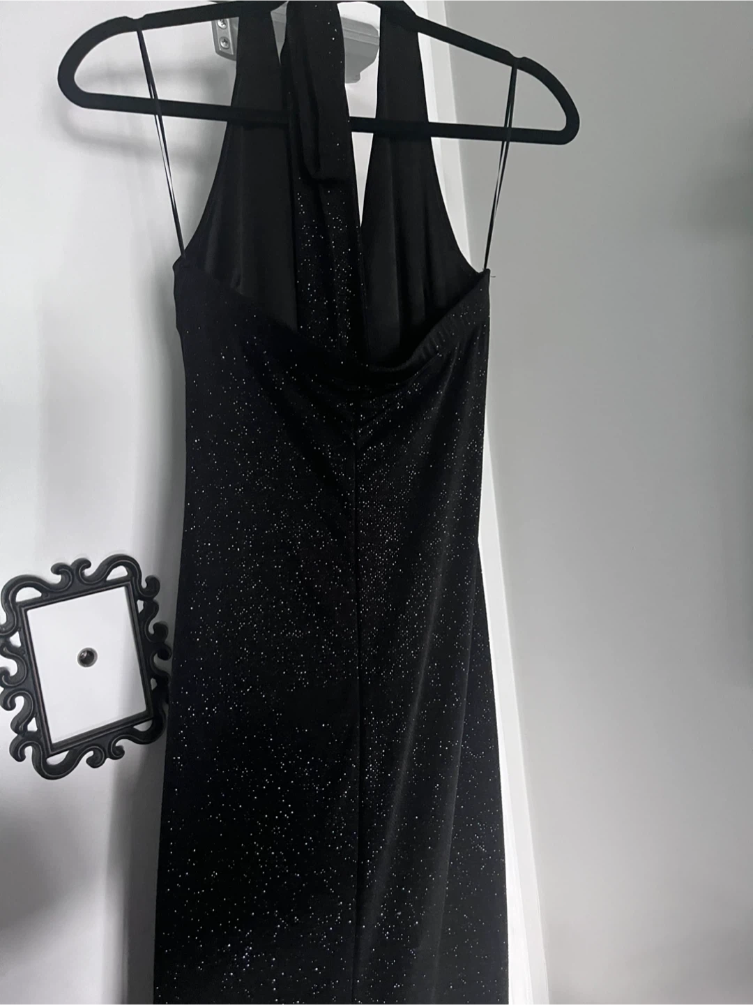 Black Shimmer Halter Neck Dress - photo 3