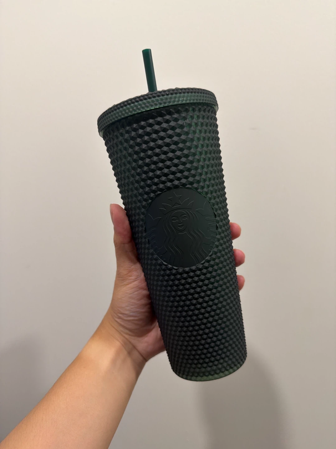 Starbucks Matte Dark Green Studded Cold Cup