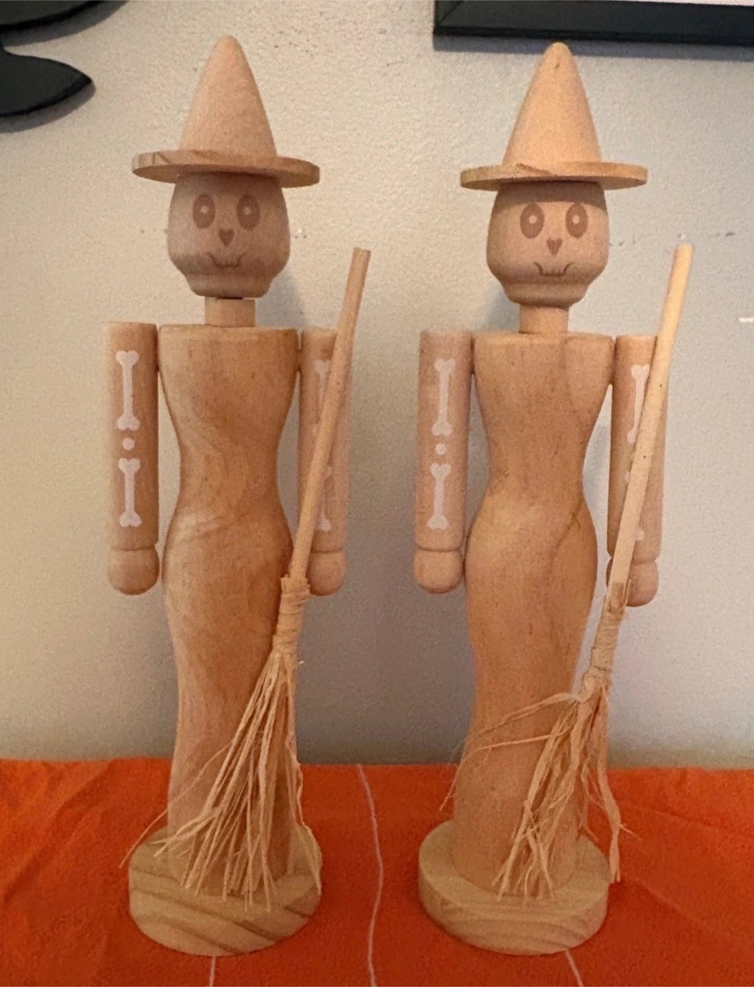 Set of 2 DIY Wood Halloween Nutcrackers