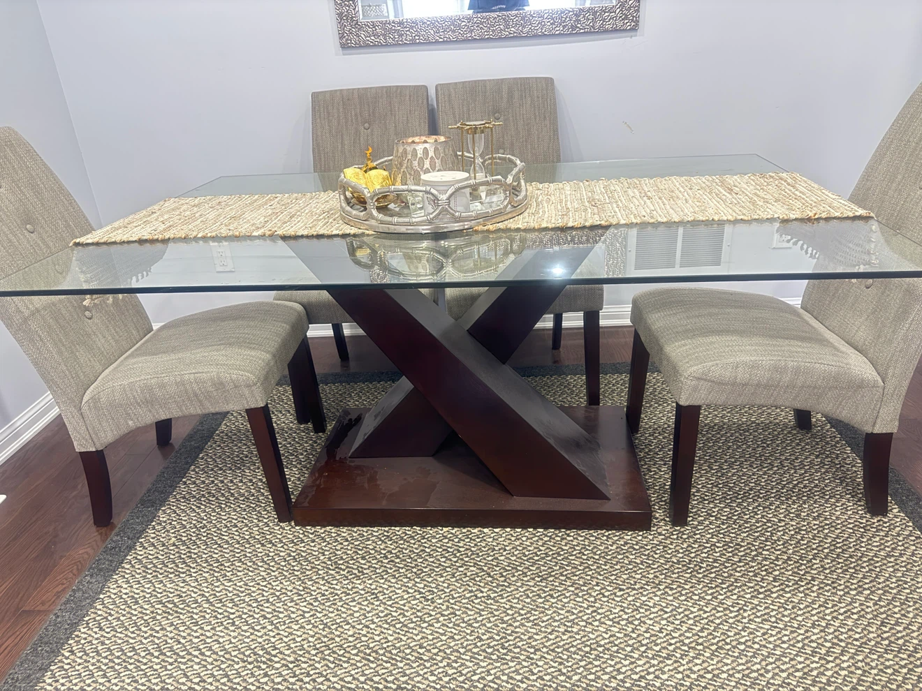 Glass Top Dining Table and 6 Chairs - photo 2