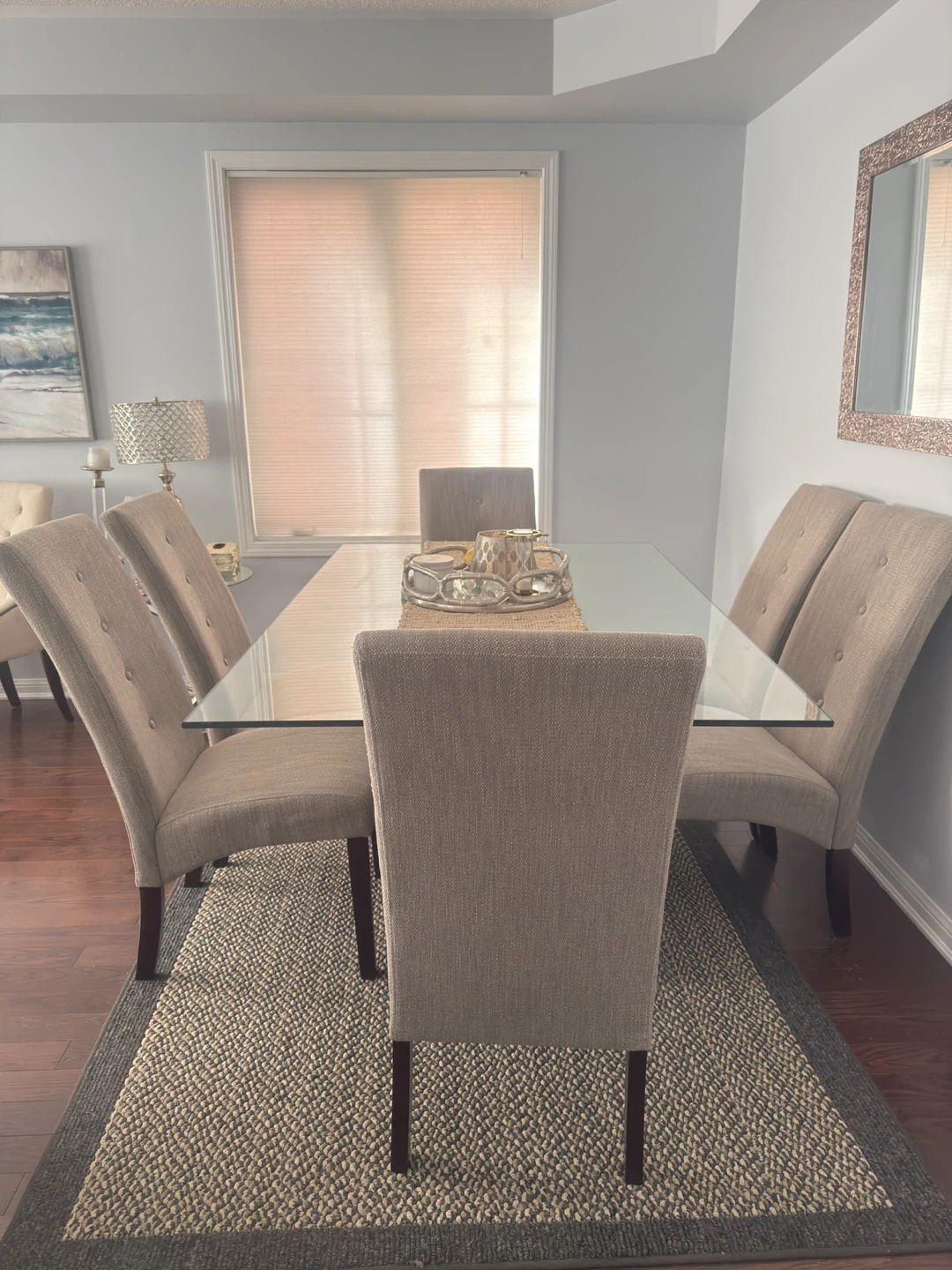 Glass Top Dining Table and 6 Chairs - photo 5
