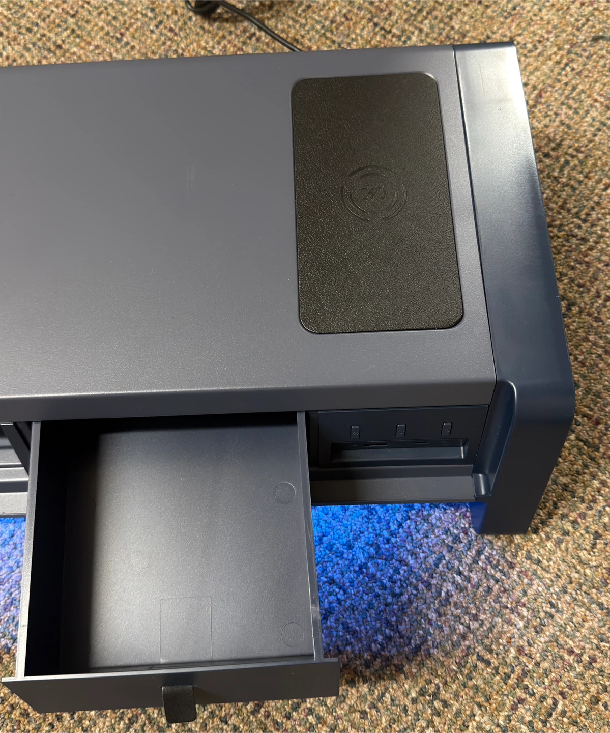 Vaydeer Dual Monitor Stand Riser w/ Wireless Charging, USB & LED - photo 5