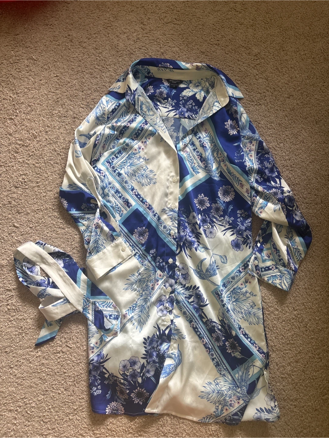 Marciano Guess Floral Button-Up Dress