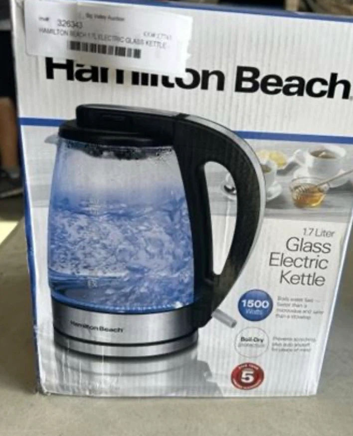 Hamilton Beach 1.7L Glass Electric Kettle