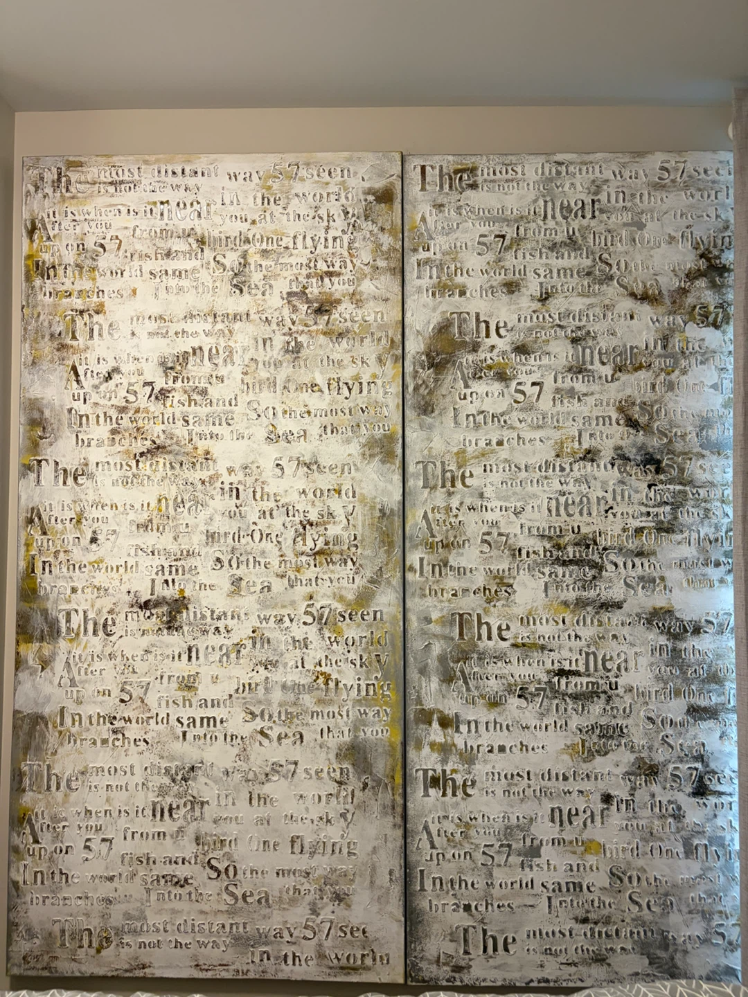 Urban Barn - Large Two-Panel Typography Wall Art