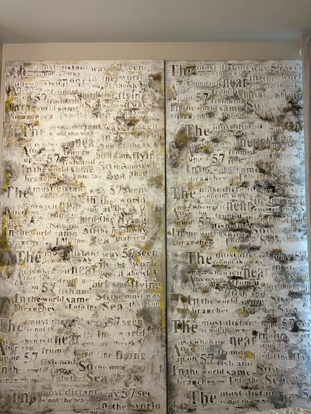 Urban Barn - Large Two-Panel Typography Wall Art - photo 2