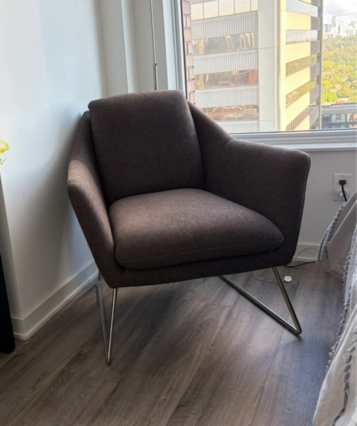 Modern Dark Grey Accent Chair - photo 2