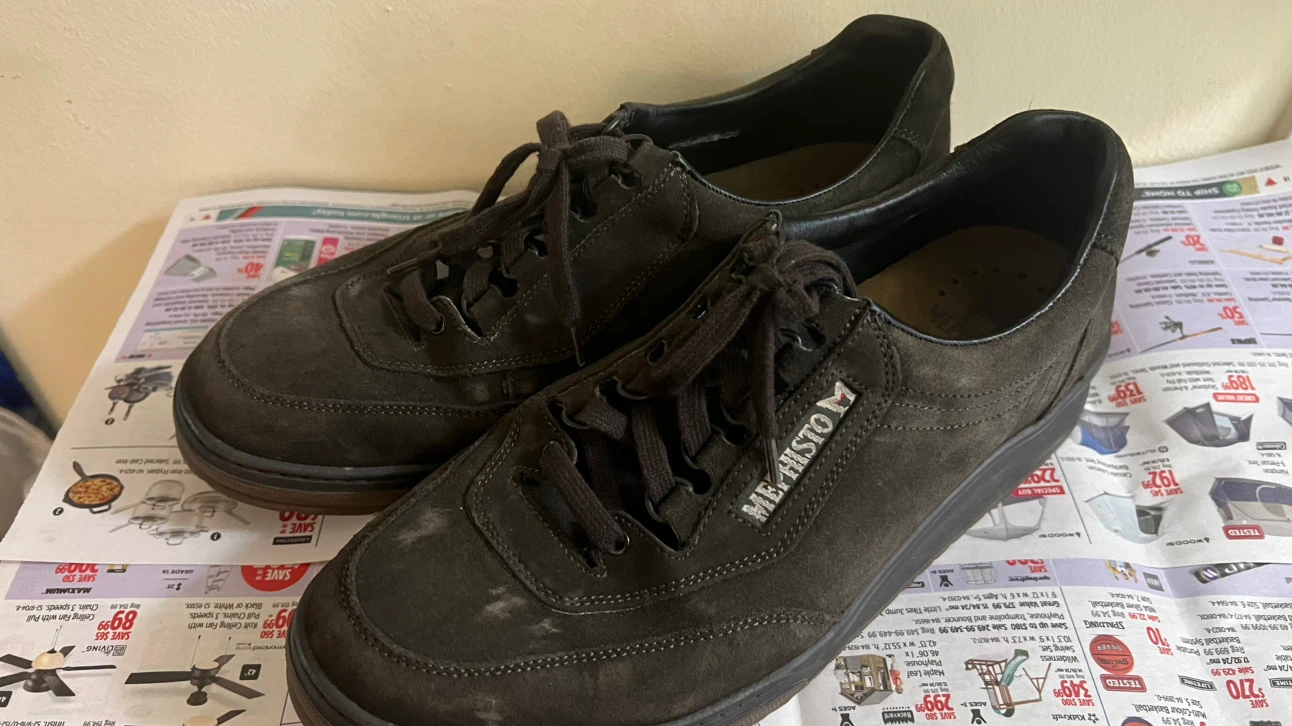 Mephisto Men's Dark Brown Suede Shoes-size 17 - photo 2