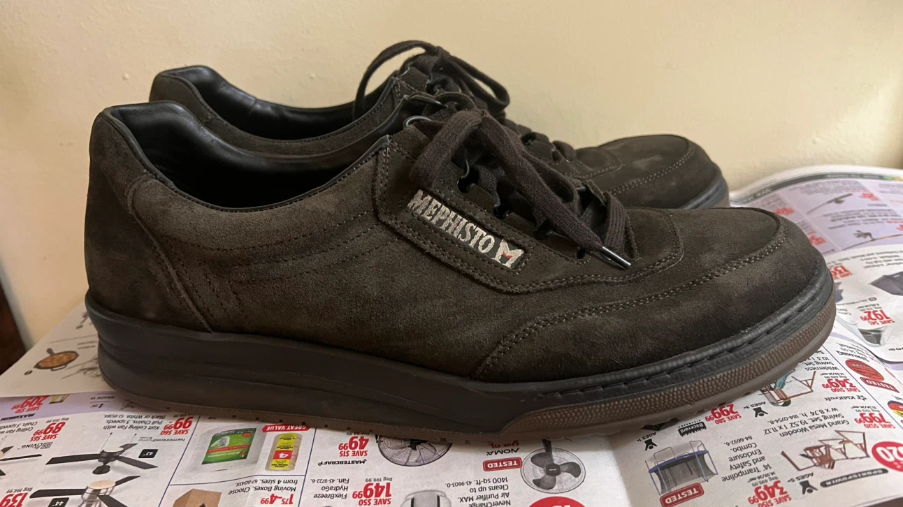 Mephisto Men's Dark Brown Suede Shoes-size 17 - photo 4