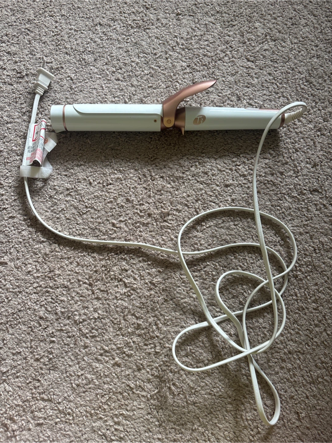 T3 Curling Iron White and Rose Gold