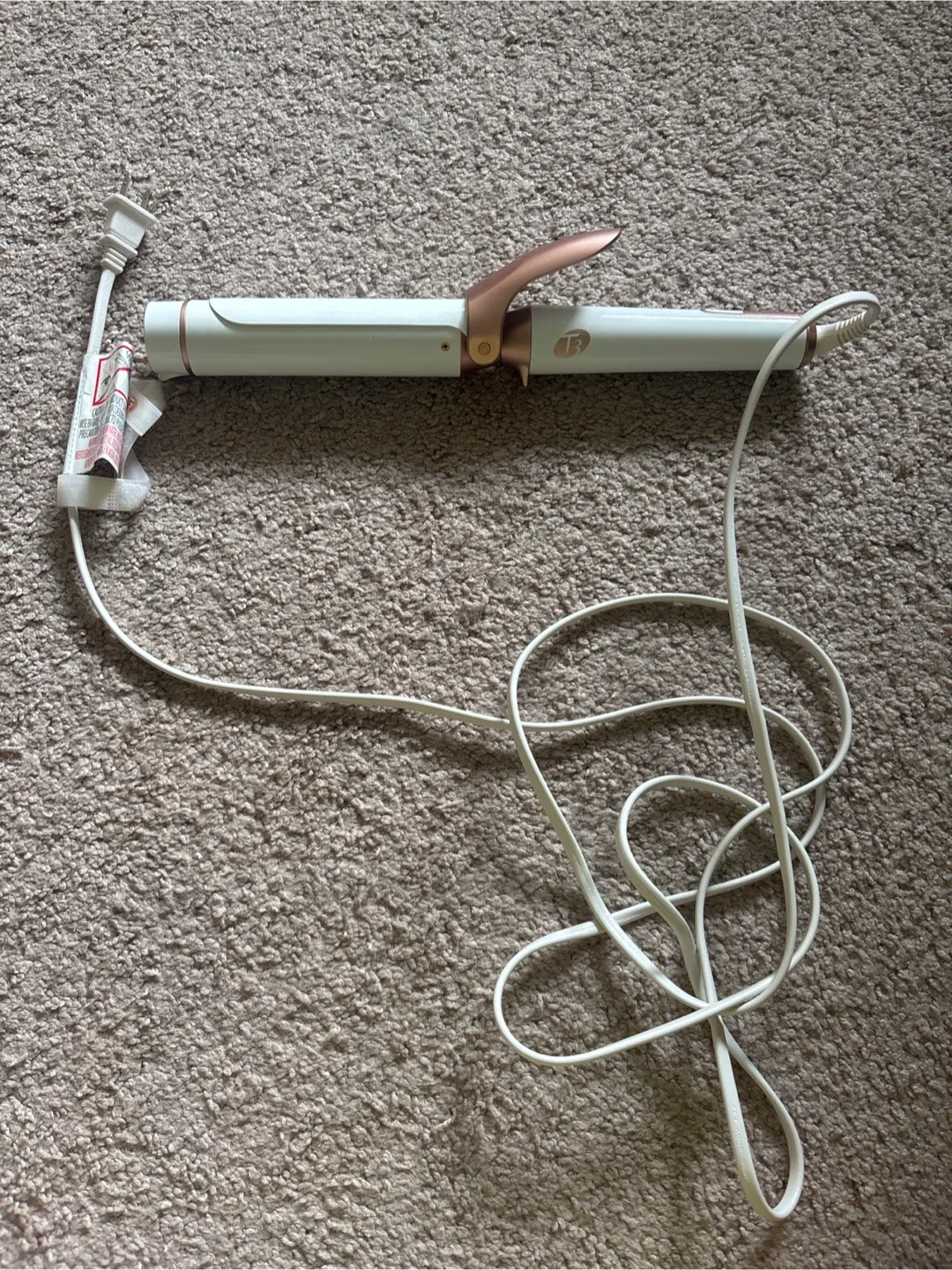 T3 Curling Iron White and Rose Gold