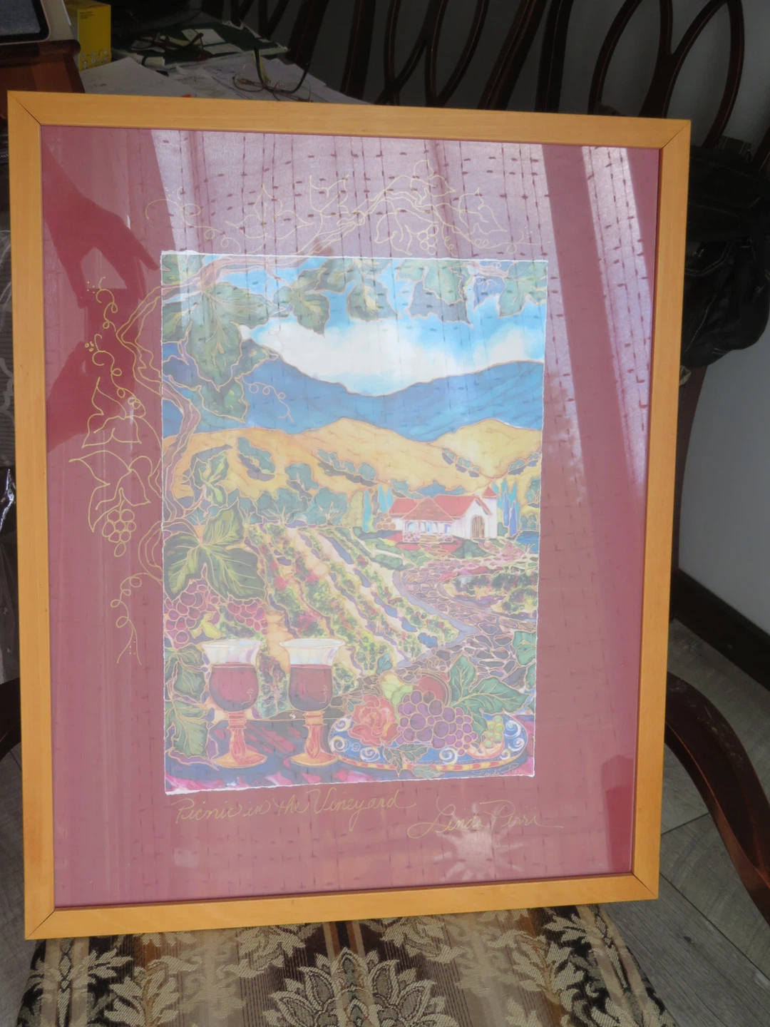 Signed "Picnic in the Vineyard" Art Print by Linda Pirri - photo 4