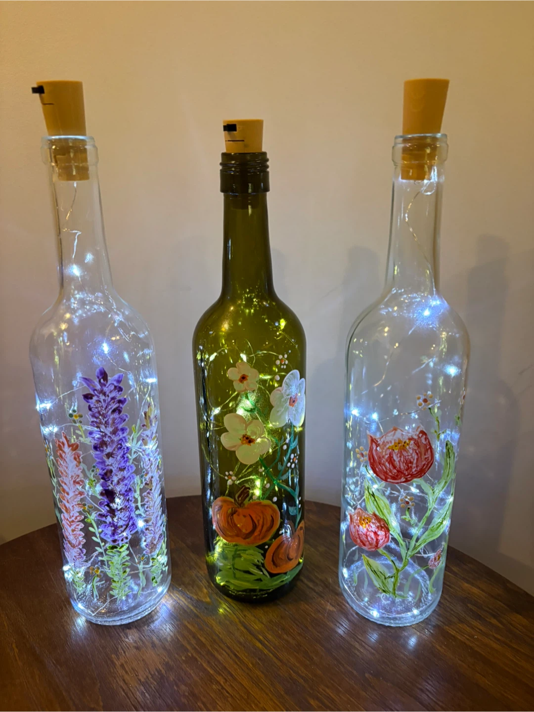Hand-Painted Decorative LED Bottle Lights
