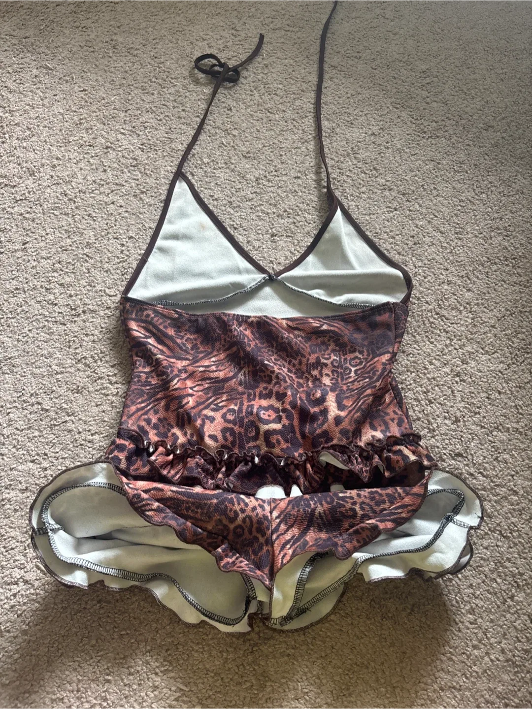 Leopard Print Ruffled Romper - photo 2