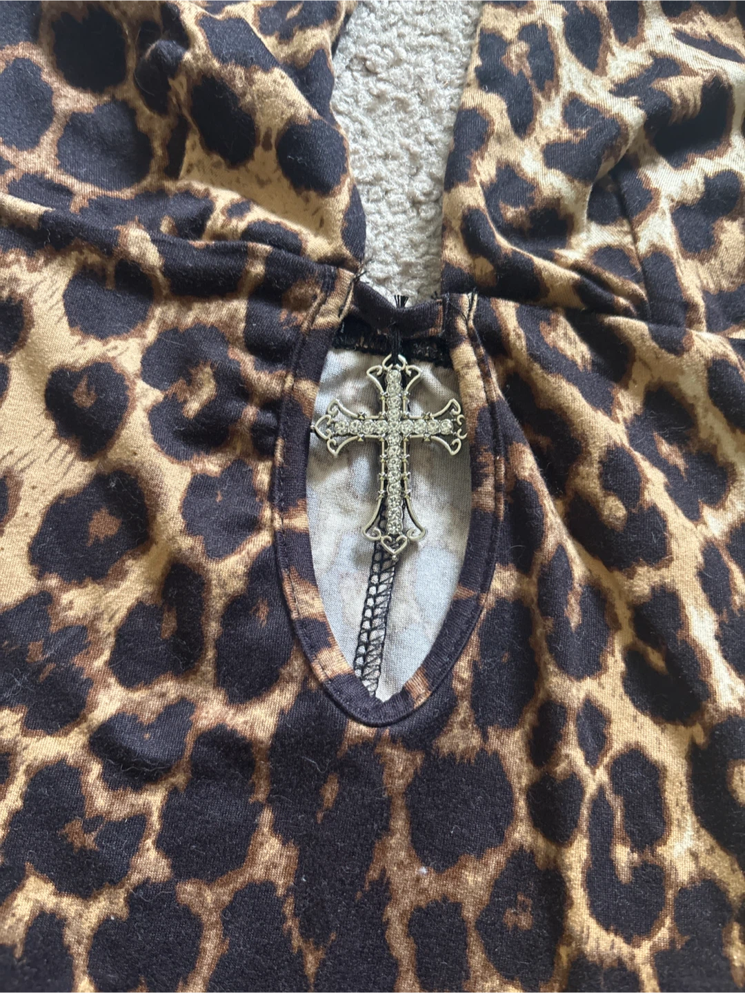 Leopard Print Cross Halter Top - photo 2