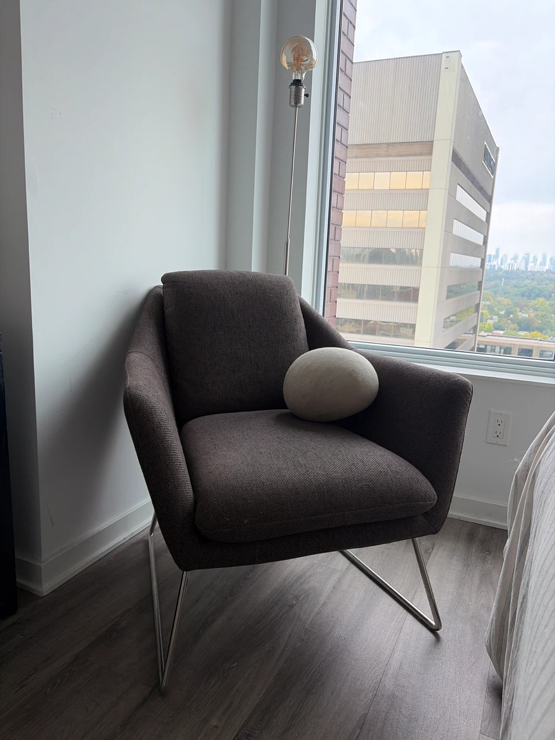 Modern Dark Grey Accent Chair