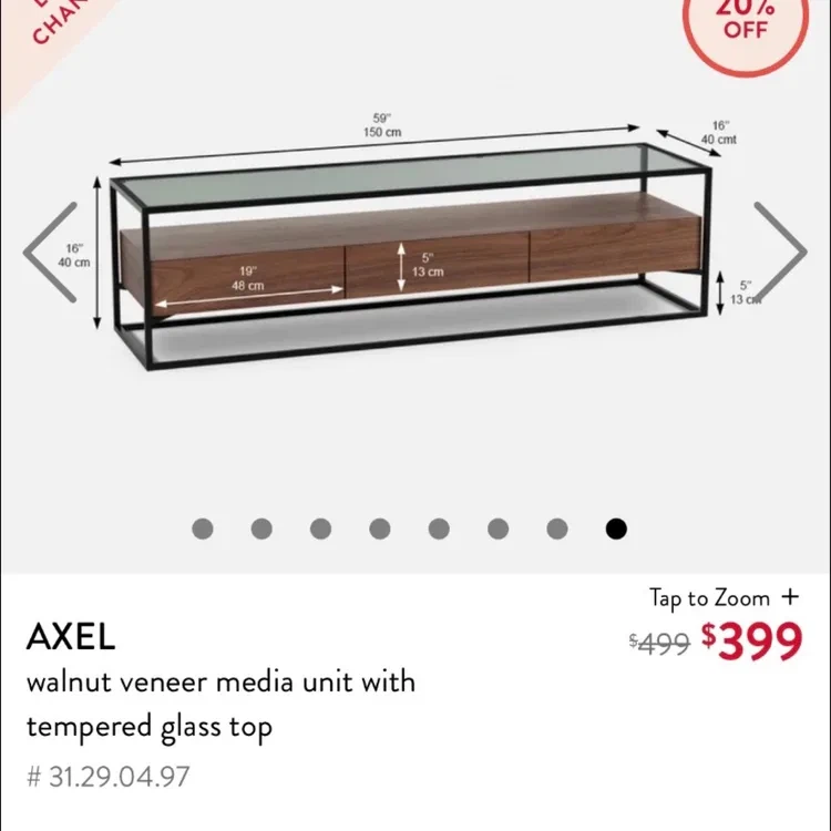 Axel Walnut Media Unit - photo 4
