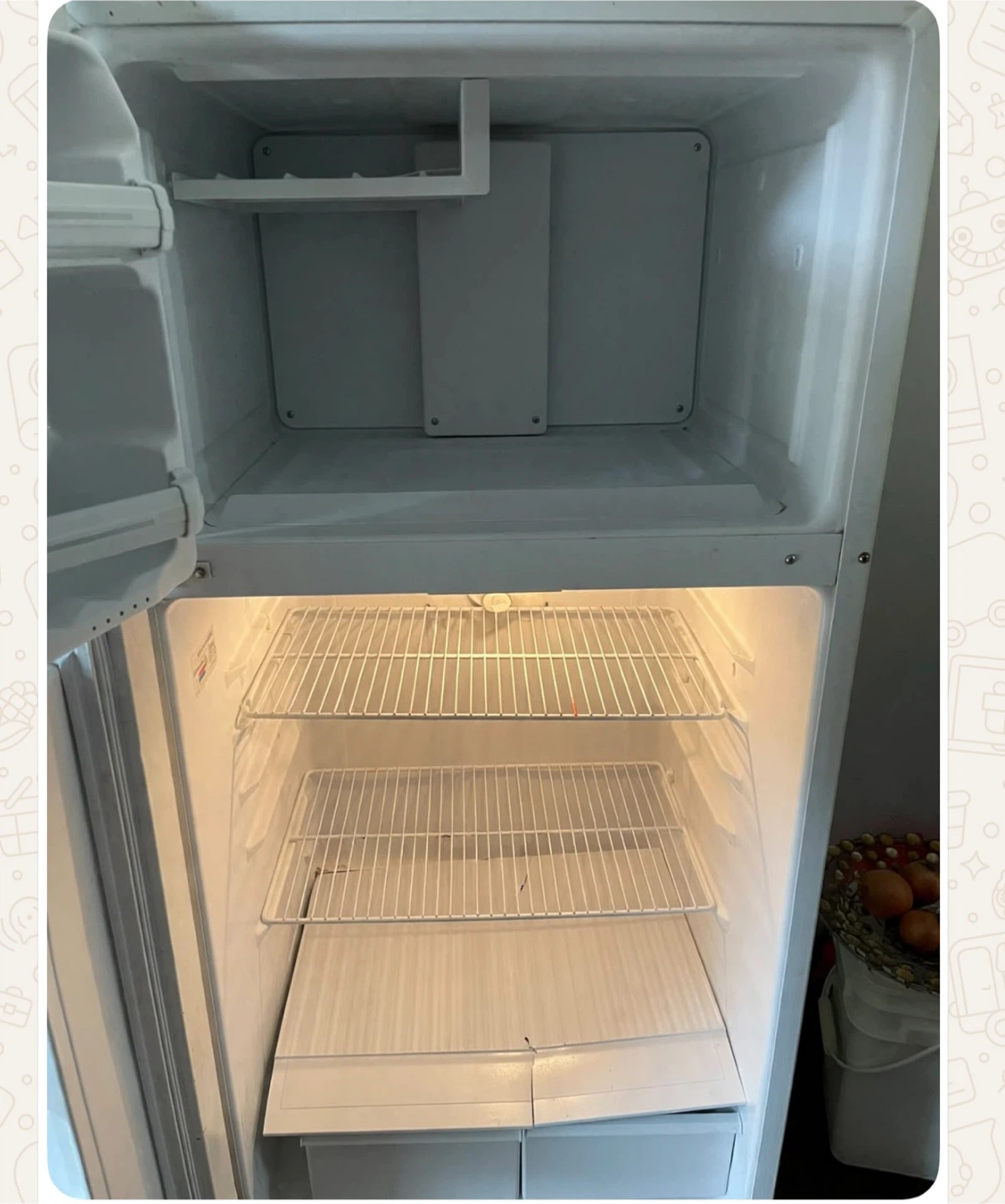 White top-mount refrigerator