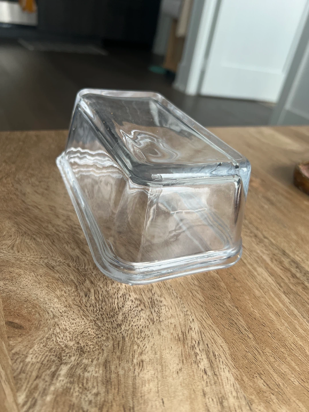 Clear Glass Butter Dish
