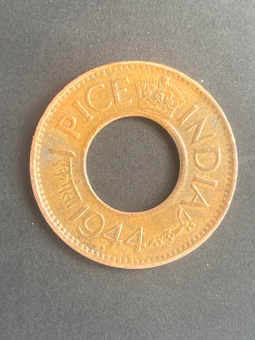 1944 India One Pice Coin - photo 2