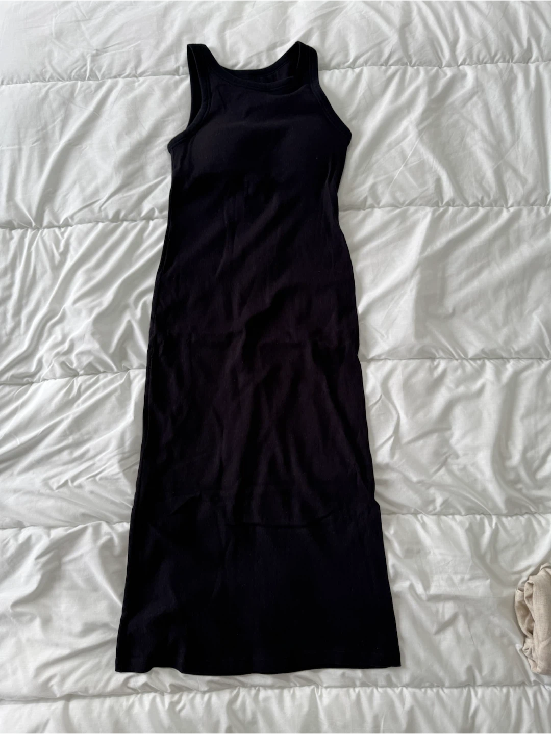 Uniqlo Black Ribbed Dress (Small)