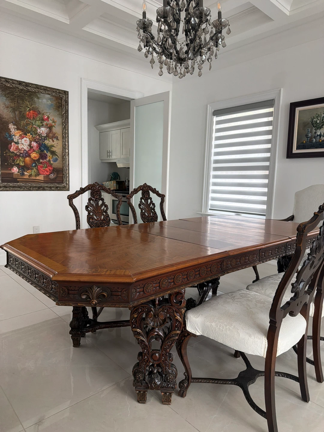 Ornate Wooden Dining Table - photo 2