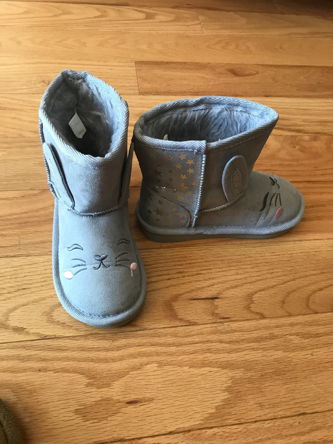 Grey Bunny Winter Boots