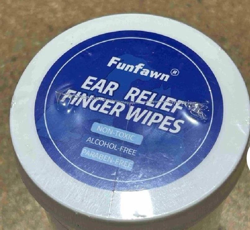 NEW SEALED Funfawn Ear Relief Finger Wipes for Pets