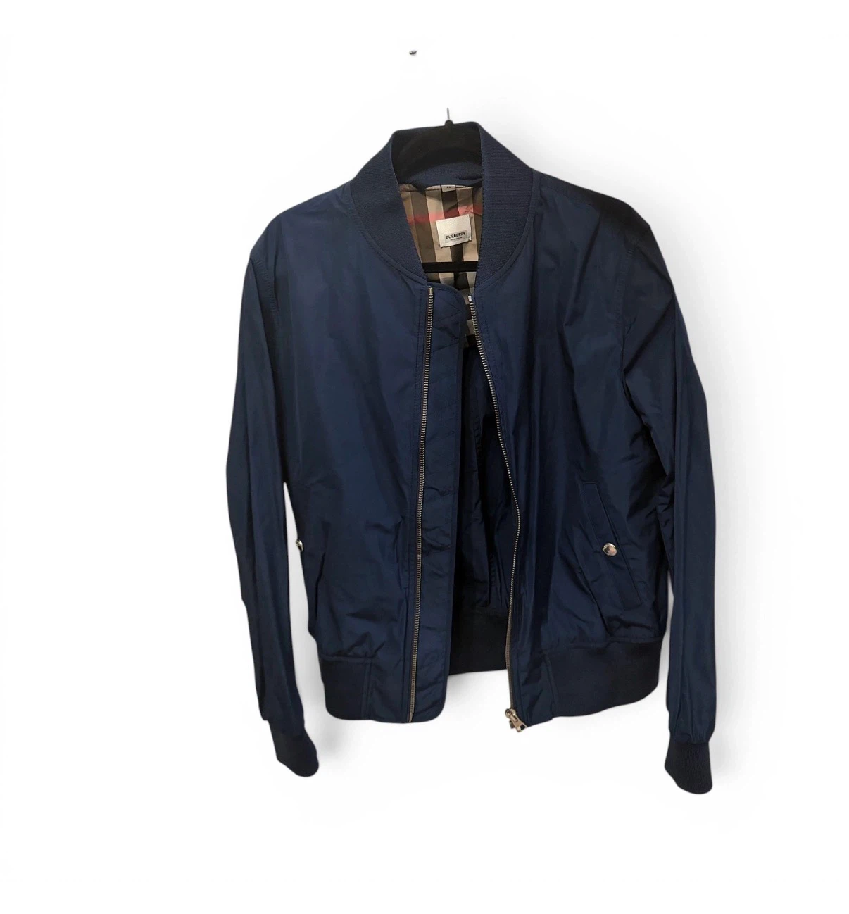 Burberry Navy Bomber Jacket