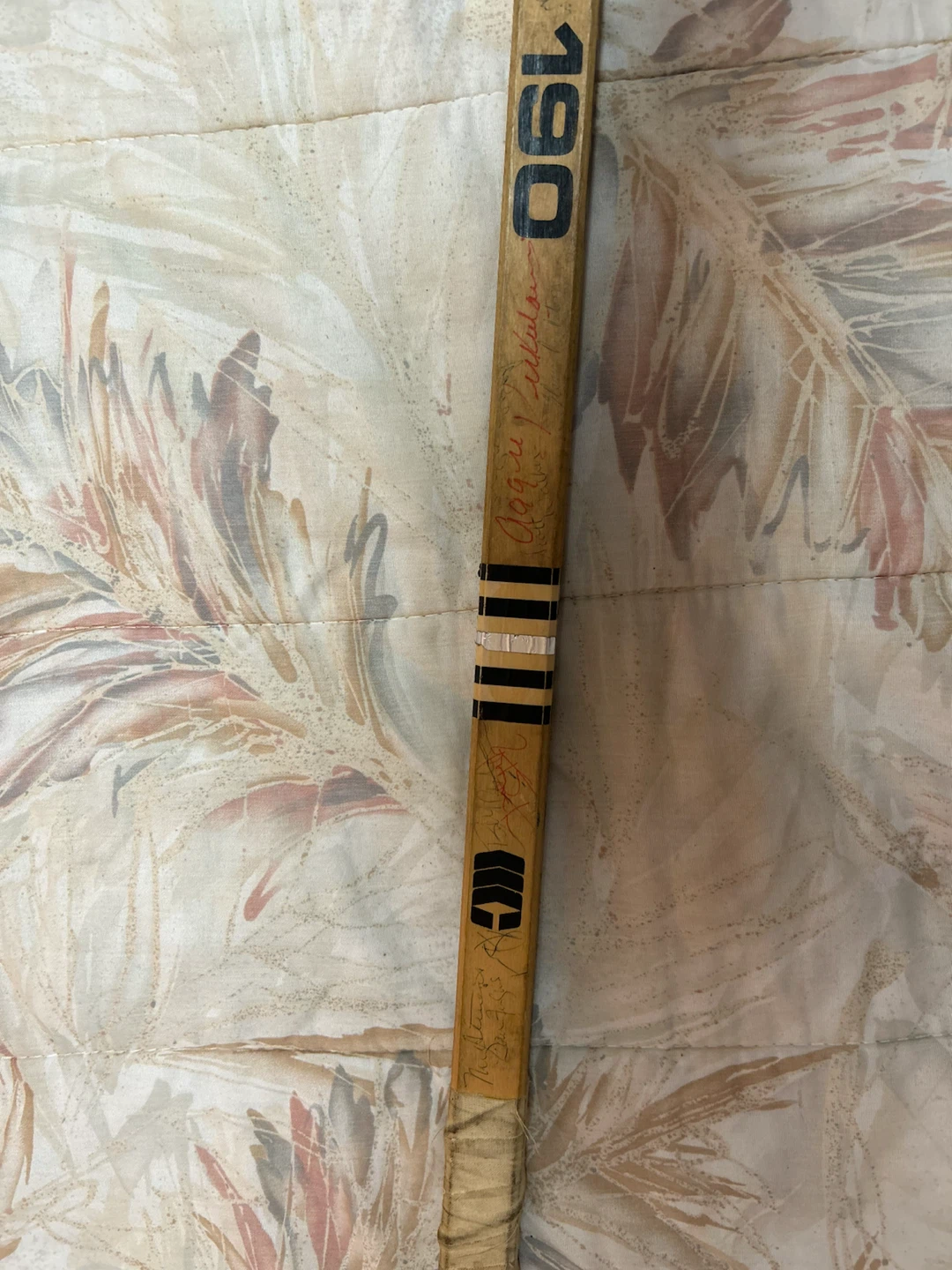 rare signed vintage hockey stick from 70s 27+ autos (bobby orr)