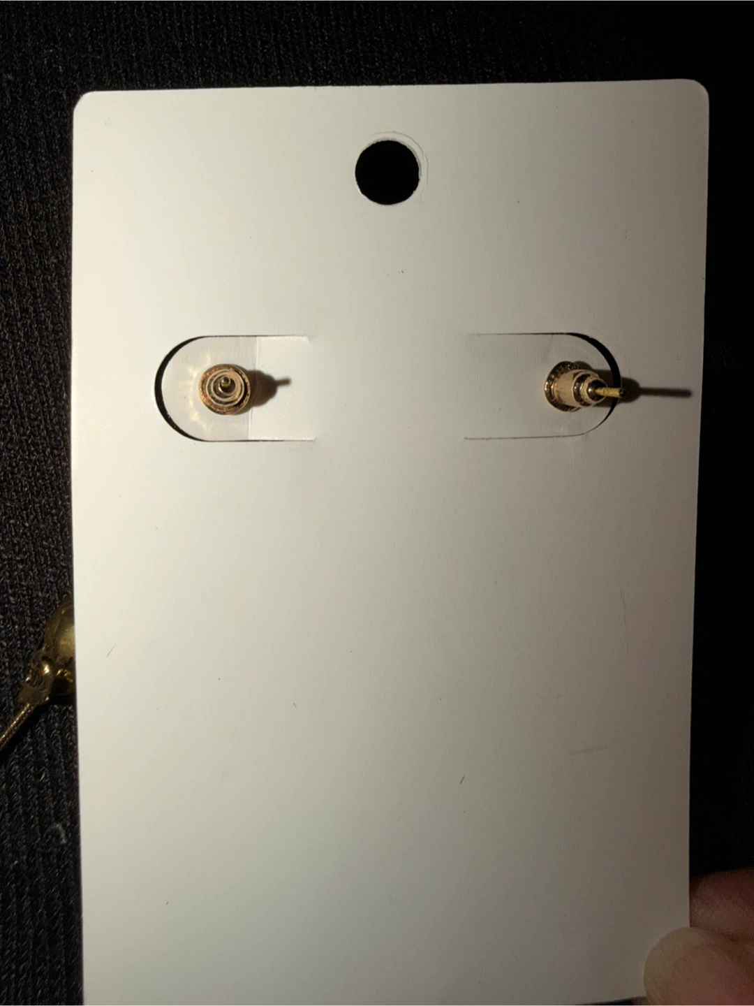 Halloween Gold Skull Dangle Earrings - photo 2