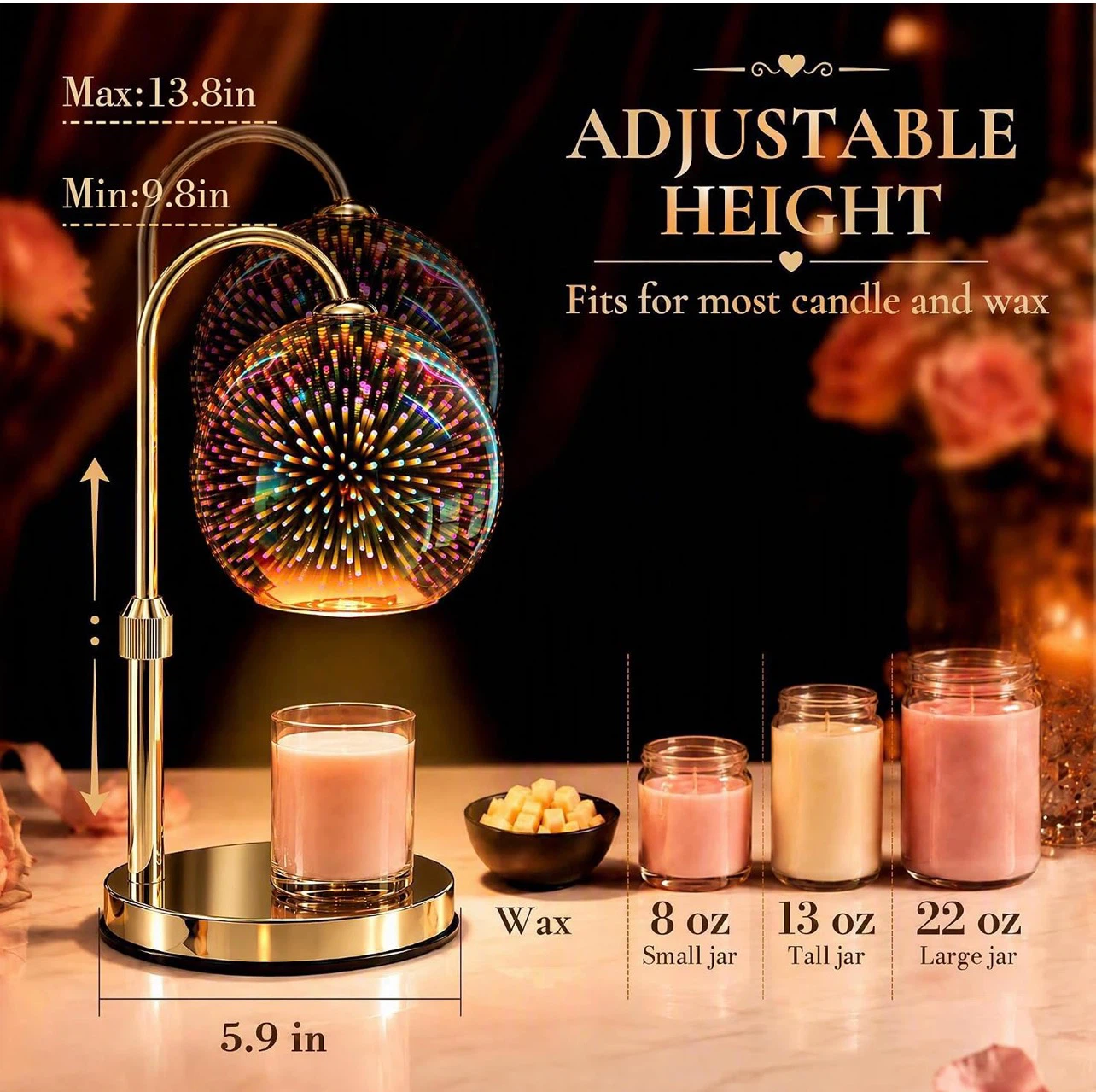 3D Fireworks Candle Warmer Lamp - photo 2