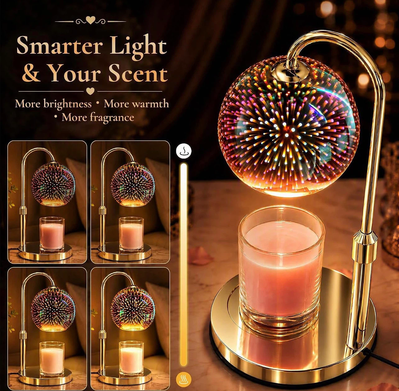 3D Fireworks Candle Warmer Lamp - photo 3