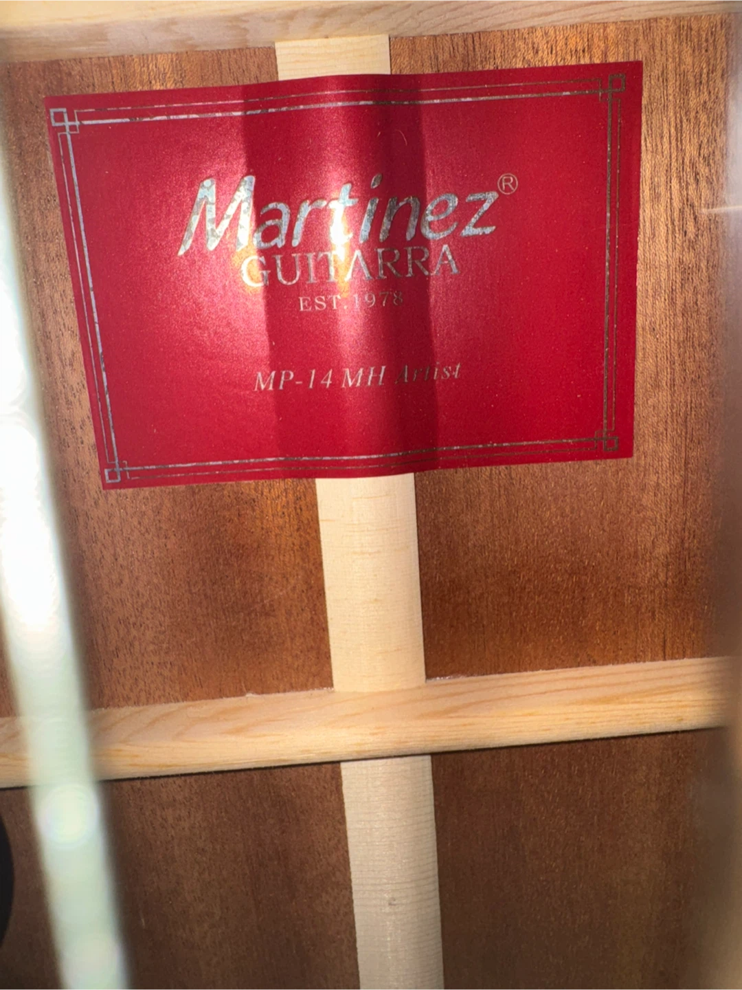 Martinez MP-14 MH Artist Acoustic-Electric Guitar - photo 2