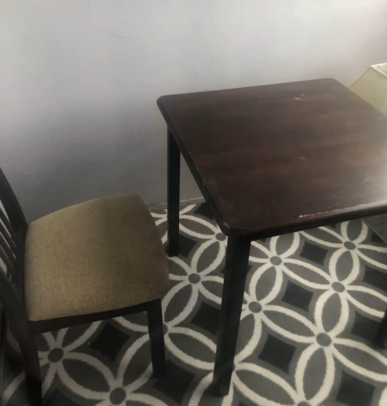 Dark Brown Table and One Chair Set - photo 2